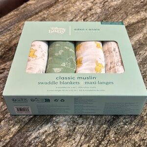 Winnie the Pooh Disney baby shower gift Aden + Anais Classic Swaddle Blankets